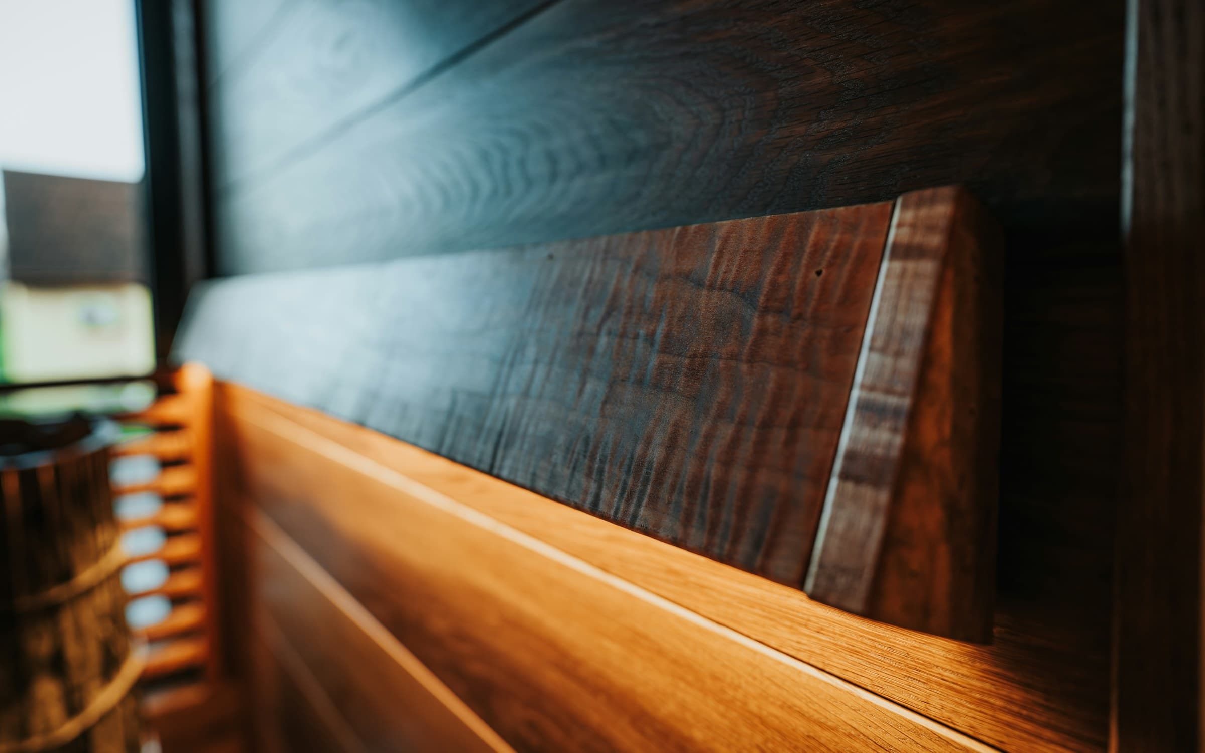 Warm wood texture in raking light